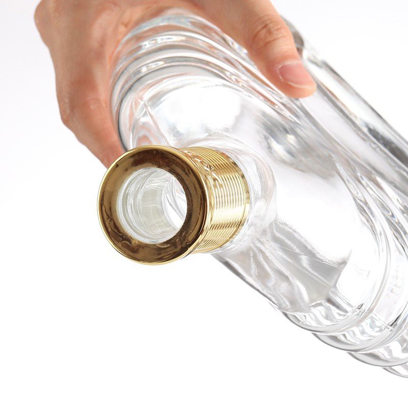clear glass wine bottles