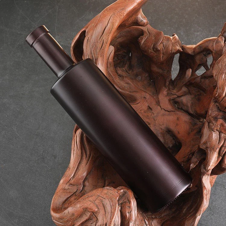 black glass wine bottles
