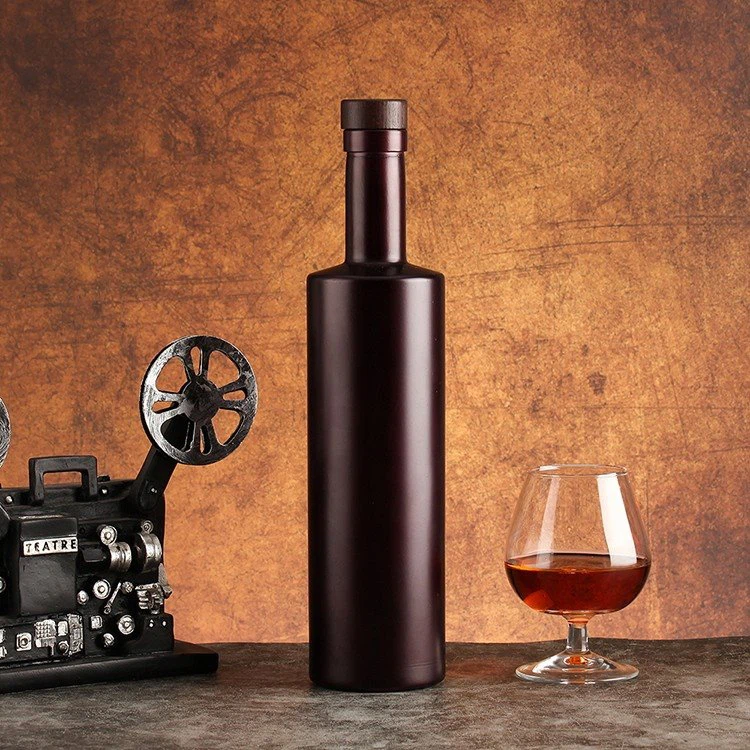 black glass wine bottles