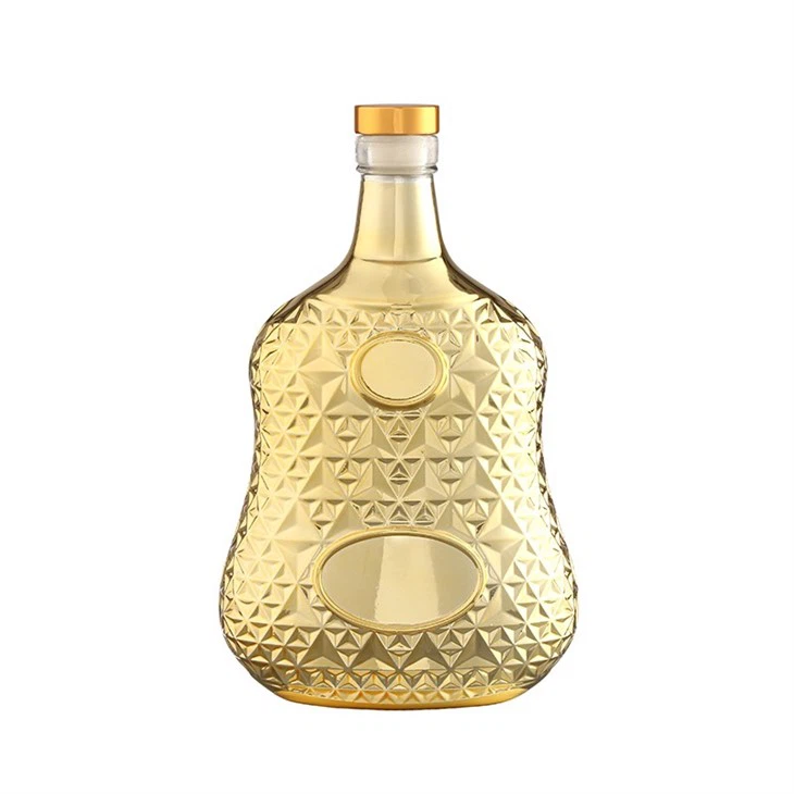 Factory Price Electroplated Pear-Shaped Brandy Bottle 500ML